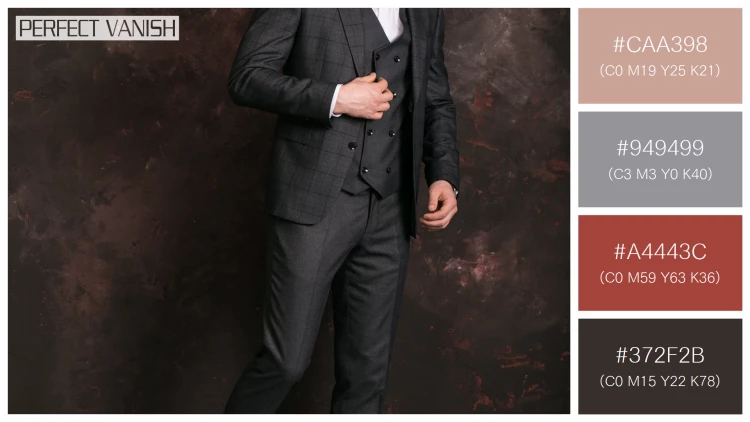 スタイリッシュな男性モデルの無料配色パターン 4色 フリー groom studio