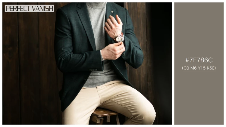 スタイリッシュな男性モデルの無料配色パターン 1色 フリー man suit studio