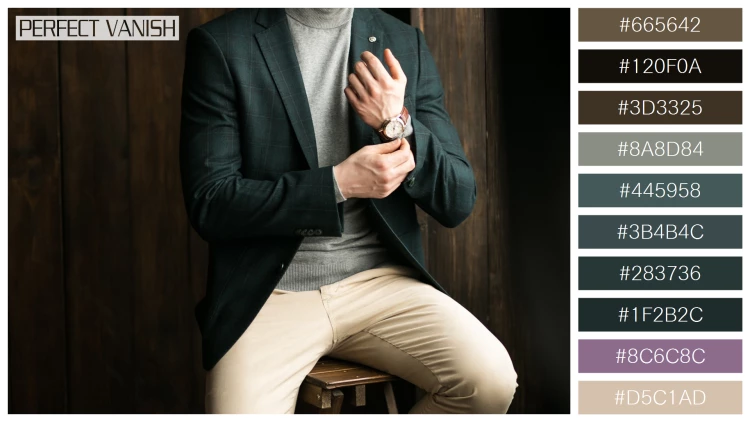 スタイリッシュな男性モデルの無料配色パターン 10色 フリー man suit studio