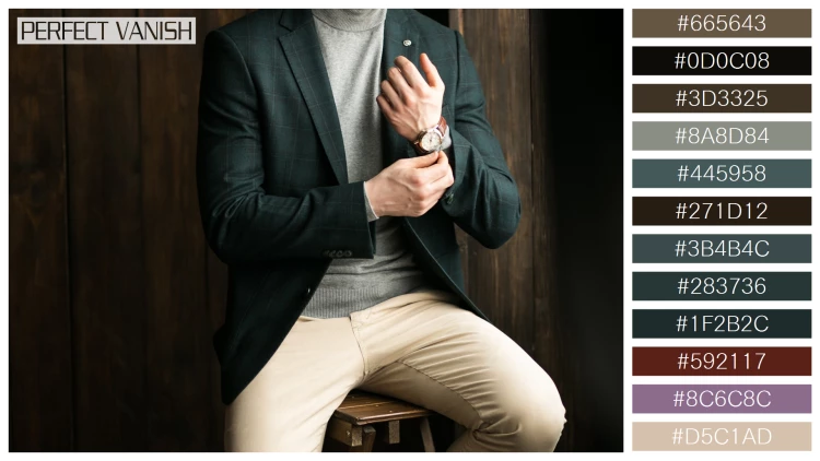 スタイリッシュな男性モデルの無料配色パターン 12色 フリー man suit studio