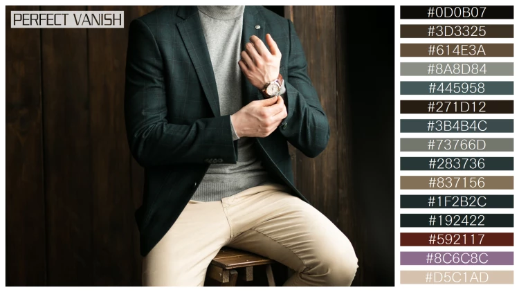 スタイリッシュな男性モデルの無料配色パターン 15色 フリー man suit studio