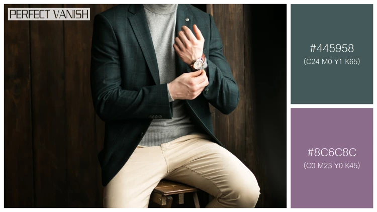 スタイリッシュな男性モデルの無料配色パターン 2色 フリー man suit studio