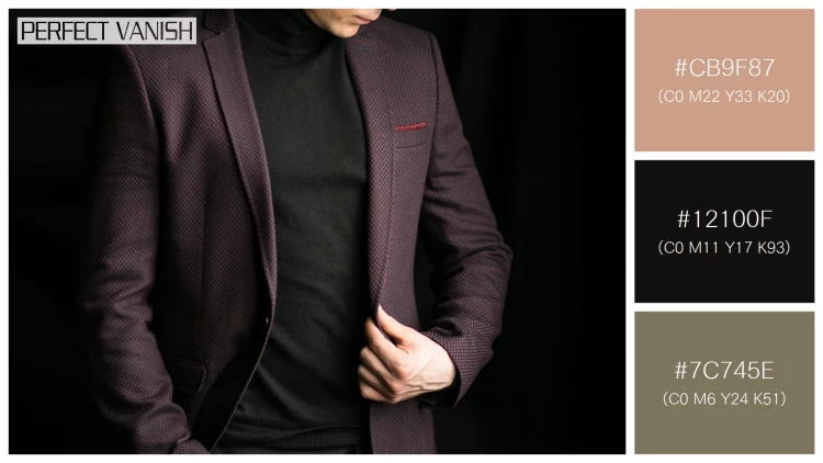 スタイリッシュな男性モデルの無料配色パターン 3色 フリー man suit