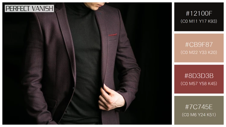 スタイリッシュな男性モデルの無料配色パターン 4色 フリー man suit
