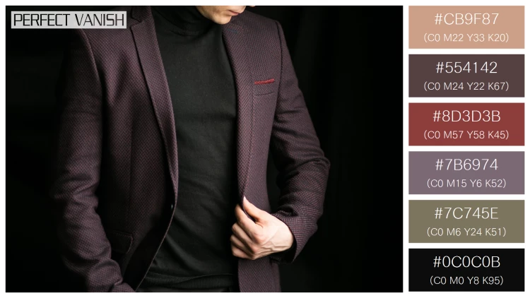 スタイリッシュな男性モデルの無料配色パターン 6色 フリー man suit