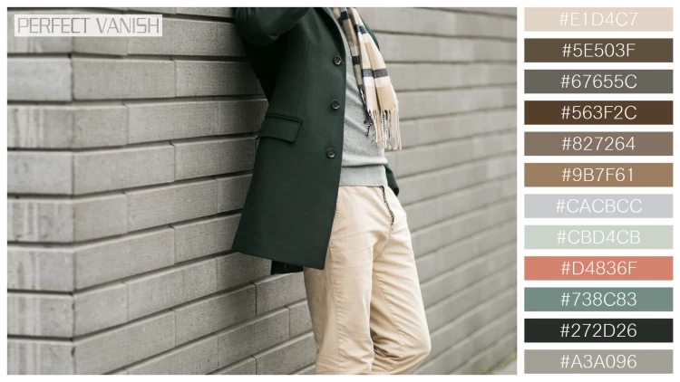 スタイリッシュな男性モデルの無料配色パターン 12色 フリー man jacket with