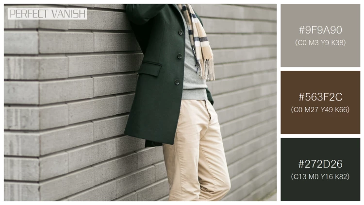 スタイリッシュな男性モデルの無料配色パターン 3色 フリー man jacket with