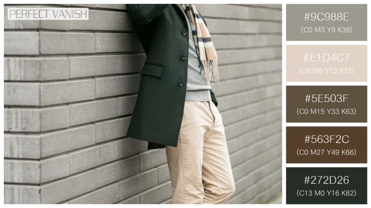 スタイリッシュな男性モデルの無料配色パターン 5色 フリー man jacket with