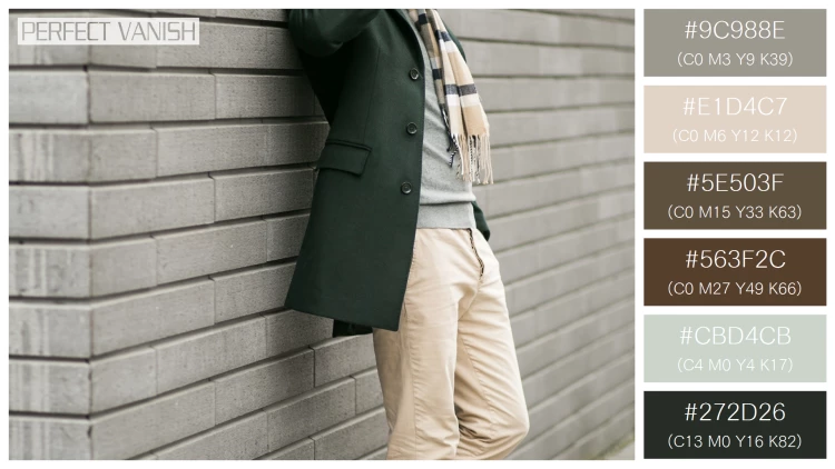 スタイリッシュな男性モデルの無料配色パターン 6色 フリー man jacket with