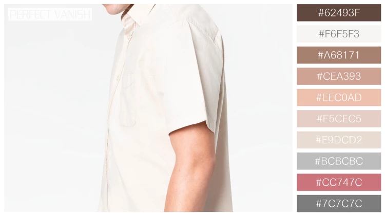 スタイリッシュな男性モデルの無料配色パターン 10色 フリー man beige shirt