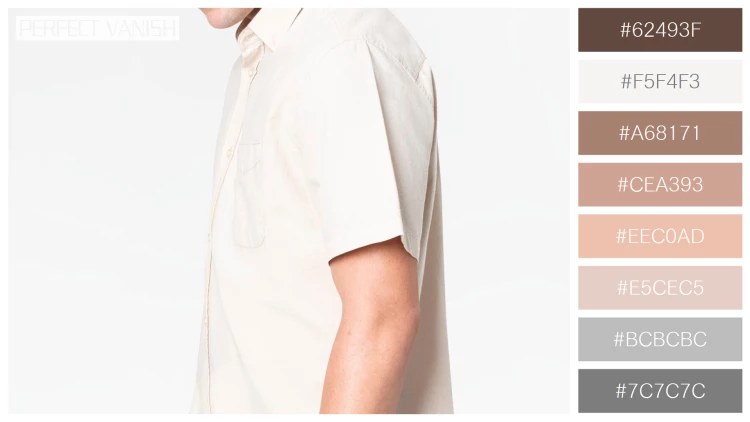スタイリッシュな男性モデルの無料配色パターン 8色 フリー man beige shirt