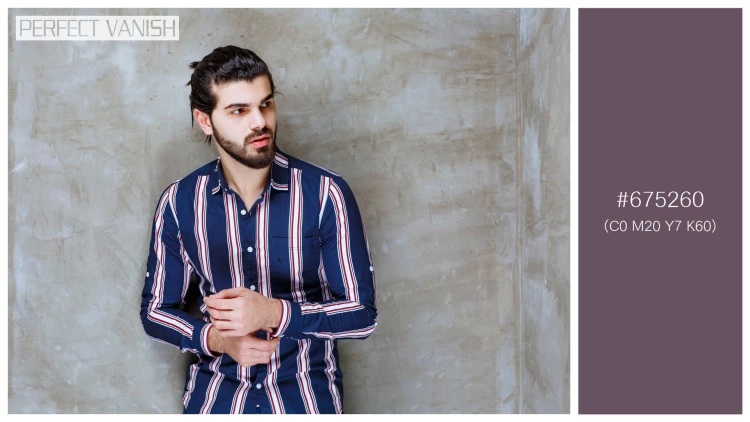 スタイリッシュな男性モデルの無料配色パターン 1色 フリー man striped shirt