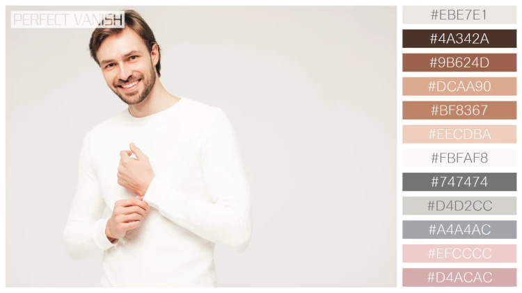 スタイリッシュな男性モデルの無料配色パターン 12色 フリー portrait handsome smiling