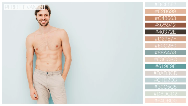 スタイリッシュな男性モデルの無料配色パターン 15色 フリー portrait sporty handsome