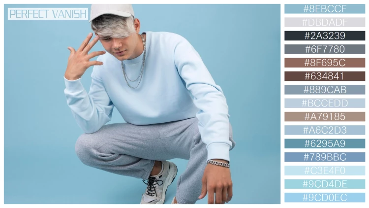スタイリッシュな男性モデルの無料配色パターン 15色 フリー portrait cool teenage