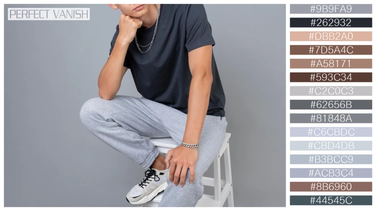 スタイリッシュな男性モデルの無料配色パターン 15色 フリー portrait cool teenage