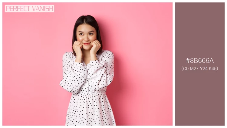 ファッショナブルな女性モデルの無料配色パターン 1色 フリー cute shy asian