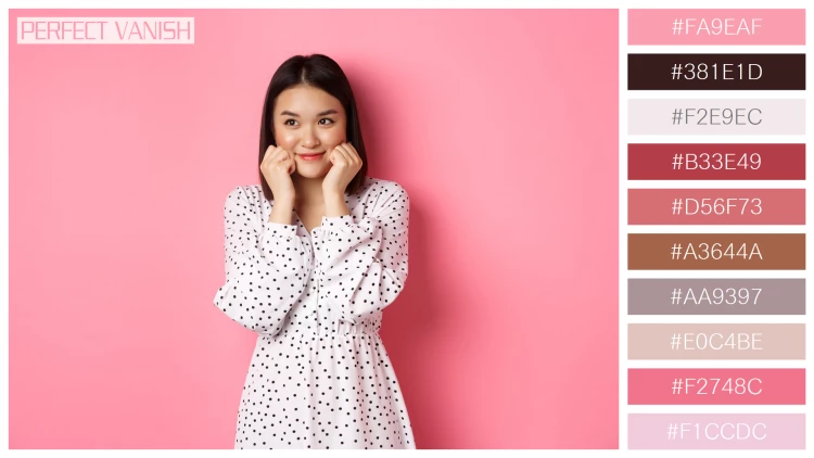 ファッショナブルな女性モデルの無料配色パターン 10色 フリー cute shy asian