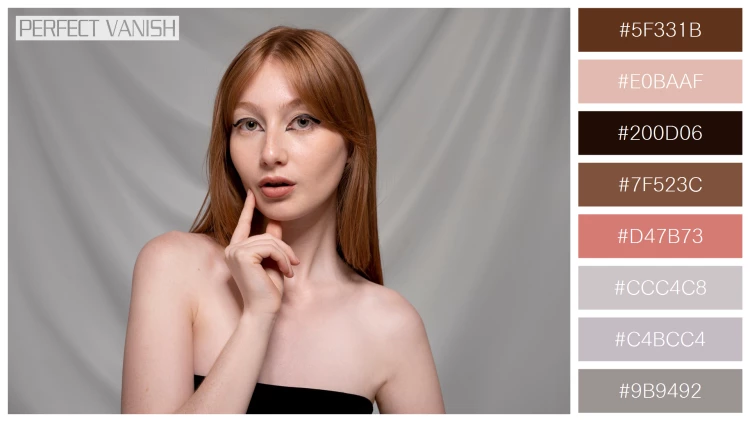 ファッショナブルな女性モデルの無料配色パターン 8色 フリー close up portrait