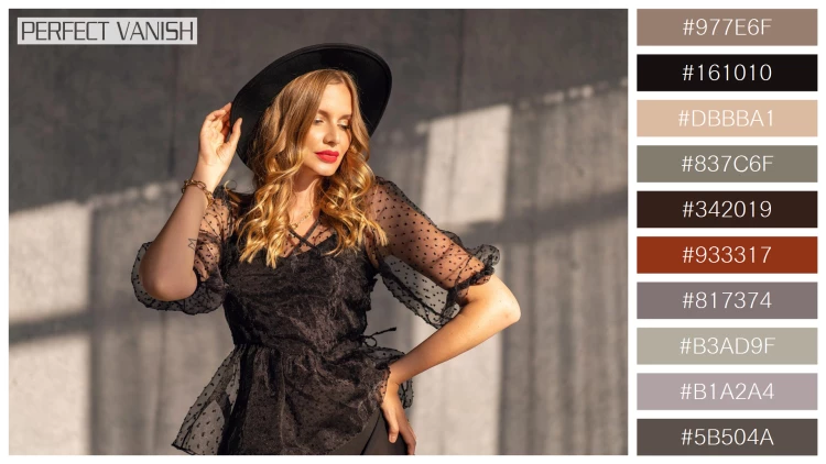 ファッショナブルな女性モデルの無料配色パターン 10色 フリー indoor luxuey fashion