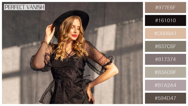 ファッショナブルな女性モデルの無料配色パターン 8色 フリー indoor luxuey fashion
