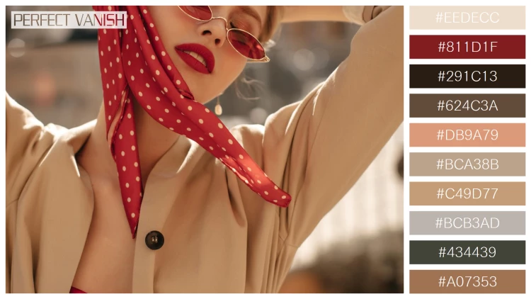 ファッショナブルな女性モデルの無料配色パターン 10色 フリー cool elegant stylish