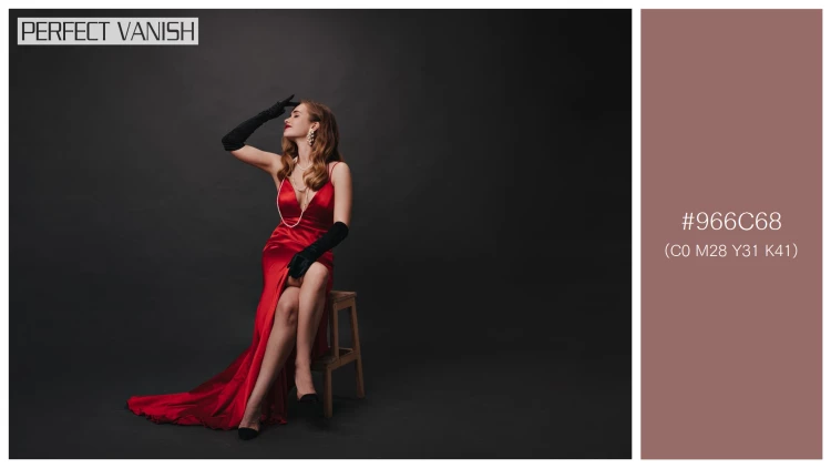 ファッショナブルな女性モデルの無料配色パターン 1色 フリー hollywood celebrity red