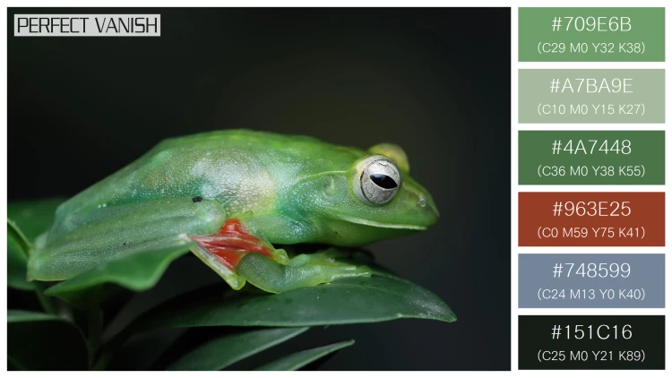 カエルの無料配色パターン 6 フリー jade tree frog