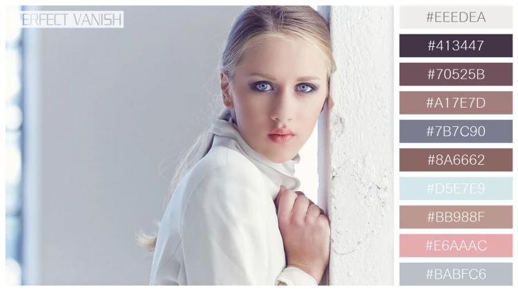 ファッショナブルな女性モデルの無料配色パターン 10色 フリー portrait blond female