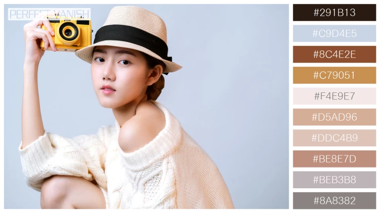 ファッショナブルな女性モデルの無料配色パターン 10色 フリー attractive beautiful asian