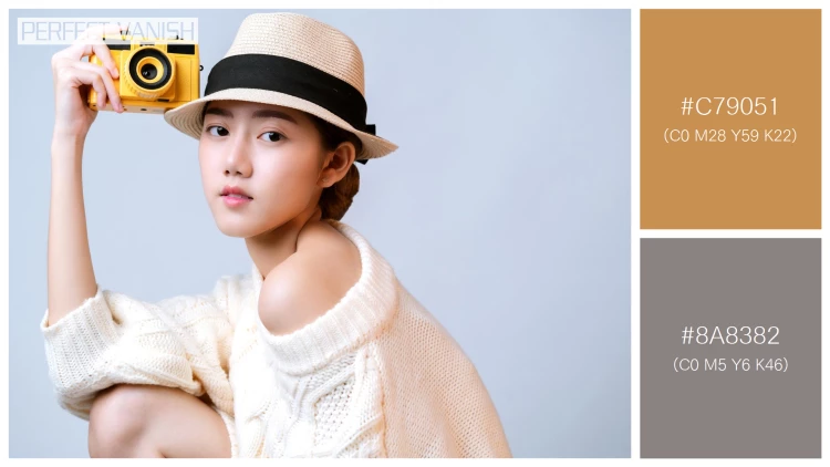 ファッショナブルな女性モデルの無料配色パターン 2色 フリー attractive beautiful asian