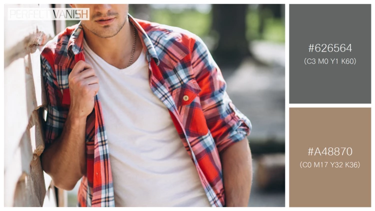 スタイリッシュな男性モデルの無料配色パターン 2色 フリー brutal man lumberjack