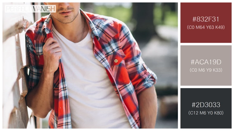 スタイリッシュな男性モデルの無料配色パターン 3色 フリー brutal man lumberjack