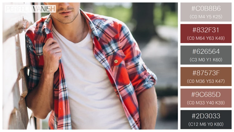 スタイリッシュな男性モデルの無料配色パターン 6色 フリー brutal man lumberjack