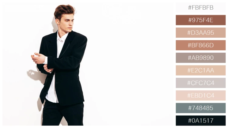 スタイリッシュな男性モデルの無料配色パターン 10色 フリー portrait handsome confident