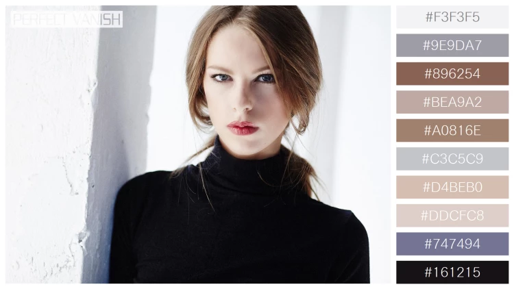 ファッショナブルな女性モデルの無料配色パターン 10色 フリー portrait luxury brunette
