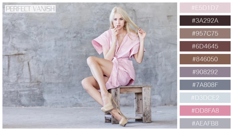 ファッショナブルな女性モデルの無料配色パターン 10色 フリー awesome blond woman