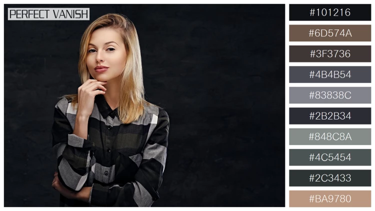 ファッショナブルな女性モデルの無料配色パターン 10色 フリー studio portrait blonde