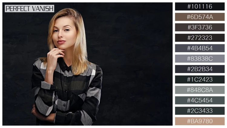 ファッショナブルな女性モデルの無料配色パターン 12色 フリー studio portrait blonde