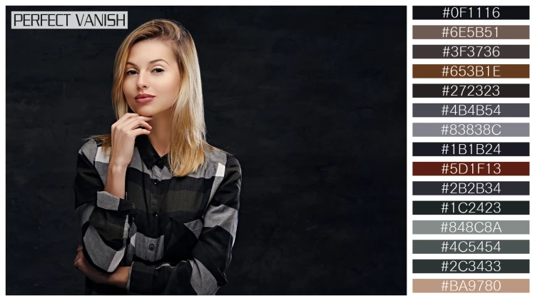ファッショナブルな女性モデルの無料配色パターン 15色 フリー studio portrait blonde