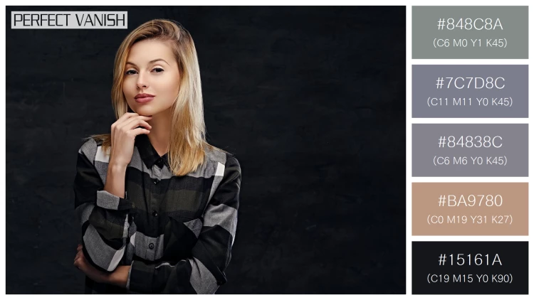 ファッショナブルな女性モデルの無料配色パターン 5色 フリー studio portrait blonde