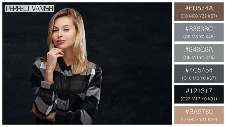 ファッショナブルな女性モデルの無料配色パターン 6色 フリー studio portrait blonde