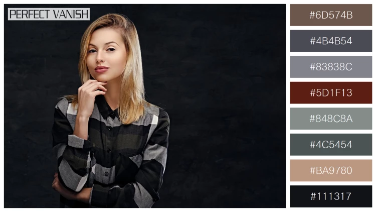 ファッショナブルな女性モデルの無料配色パターン 8色 フリー studio portrait blonde