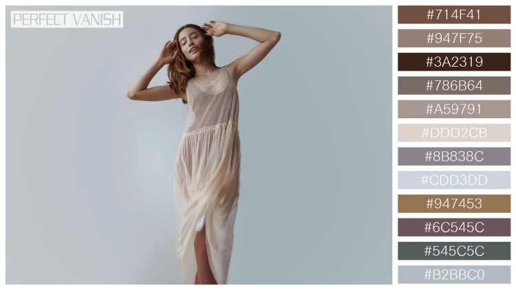ファッショナブルな女性モデルの無料配色パターン 12色 フリー beauty woman transparent