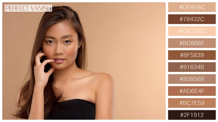 ファッショナブルな女性モデルの無料配色パターン 10色 フリー thai asian model