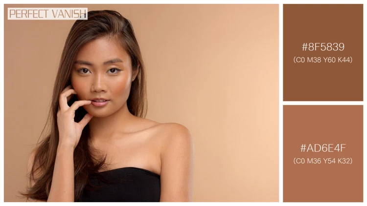 ファッショナブルな女性モデルの無料配色パターン 2色 フリー thai asian model