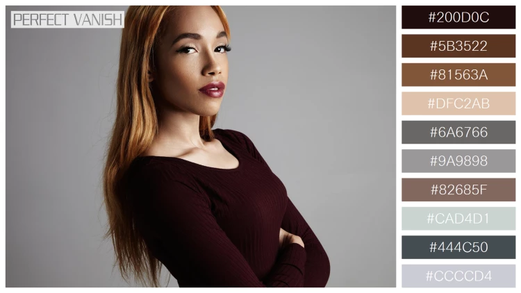ファッショナブルな女性モデルの無料配色パターン 10色 フリー black woman s