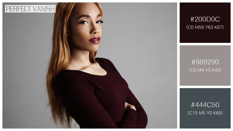 ファッショナブルな女性モデルの無料配色パターン 3色 フリー black woman s
