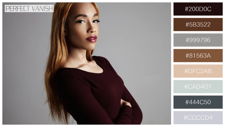 ファッショナブルな女性モデルの無料配色パターン 8色 フリー black woman s