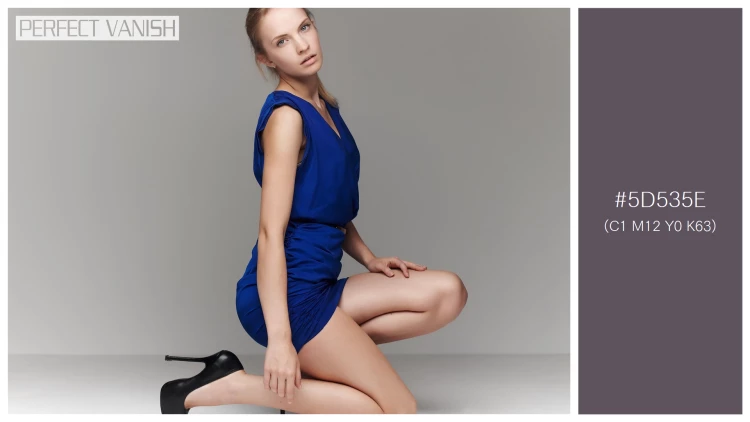 ファッショナブルな女性モデルの無料配色パターン 1色 フリー girl blue dress